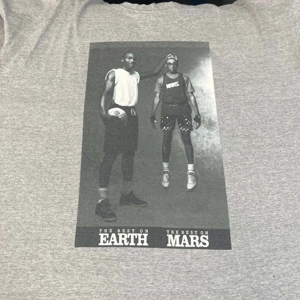 Vtg Air Jordan The Best on Earth The Best on Mars T-Shirt Mens XXL Gray